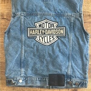 Women’s Vintage Harley Davidson denim vest size xs